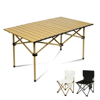 Портативный складной стол для барбекю на открытом воздухе, стол для пикника, стол для кемпинга, куриный рулет, обеденный стол на открытом воздухе, садовый обеденный стол, набор