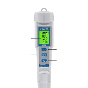 Портативный тестер качества воды с ручкой tds ph ec метр тест кислотности воды ppm