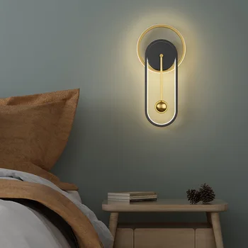 Прикроватная лампа для спальни, Скандинавский современный простой светильник для детской комнаты, Фоновый светильник для коридора, Роскошные индивидуальные светодиодные лампы