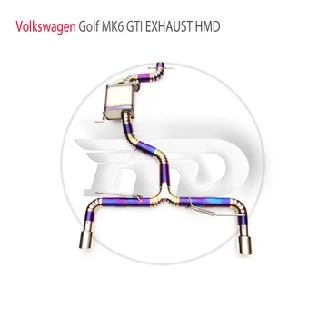 Производительность выхлопных систем из титанового сплава HMD Catback Для Volkswagen Golf MK6 GTI 2,0 T Клапанный Глушитель