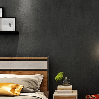 Простые темно-серые цементные обои для стен Современная скандинавская бетонная контактная бумага ПВХ Фоновые обои для спальни и гостиной