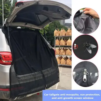 Противомоскитная сетка на задней двери автомобиля Вентиляционный Капот Автомобильный Солнцезащитный Козырек Сетка для вентиляции багажника Для внедорожника MPV Предотвращает появление комаров Bu S9D5