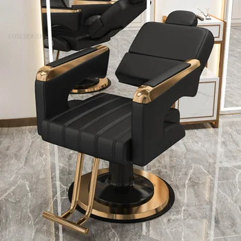 Прочные Парикмахерские кресла для парикмахерского салона В европейском Стиле, Парикмахерское Кресло для Квартиры, Кресло для гримерки, Кресло с откидной спинкой, Кресло для Салона красоты H