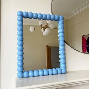 Прямоугольное настенное зеркало для ванной Комнаты, Подвесной душ, Милое Туалетное зеркало, стол в скандинавском стиле, украшения для комнаты для девочек