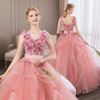 Розовые Пышные Платья с 3D Цветами 2022, Бальное Платье на Шнуровке, Вечерние Платья для Выпускного Вечера, Милое Платье Принцессы 16, Vestidos De 15 Años