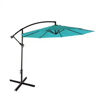 САДОВЫЕ 10-футовые консольные зонтики со смещением для тени во внутреннем дворике, бирюзовый