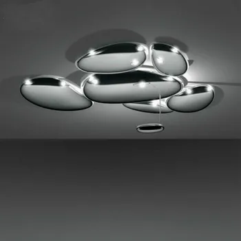 Скандинавский Современный Хромированный светодиодный потолочный светильник ABS Sky Lantern для гостиной, столовой, Спальни, домашнего Декора, Осветительный прибор