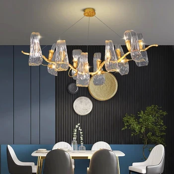 Скандинавский домашний декор, столовая, подвесной светильник, освещение в помещении, хрустальная лампа, подвесные светильники, люстры для гостиной