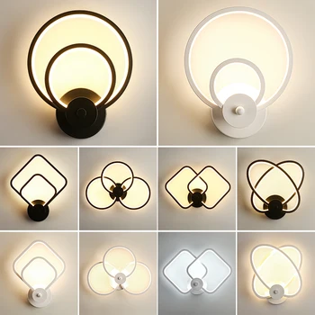 Скандинавский светодиодный настенный светильник для прикроватной тумбочки в спальне, внутренние светодиодные настенные светильники, настенное бра для гостиной, коридора, прохода, крыльца, лампы для помещений