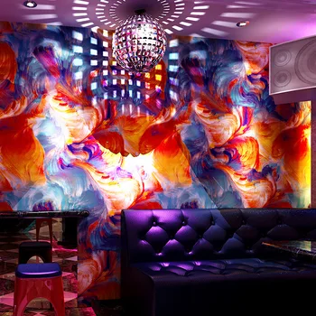 Современные абстрактные 3D обои для комнаты KTV, Рулон отражающих обоев из золотой фольги для бара, магазина, танцевальной фоновой росписи