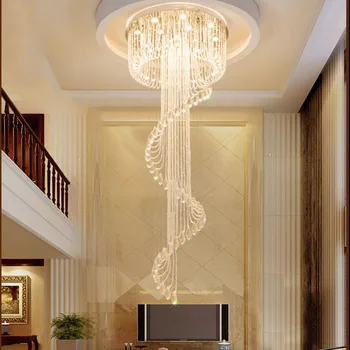 Современные роскошные хрустальные светодиодные люстры для виллы, люстры на чердаке, ресторан, лобби отеля, декоративные светильники