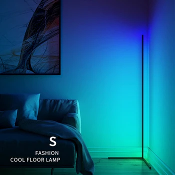 Современный светодиодный торшер RGB-торшер Красочные торшеры для гостиной, спальни, атмосферы, внутреннего освещения, угловой светильник