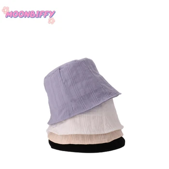 Сплошной хлопок ведро шляпа для женщин унисекс повседневные шапки хип-хоп Gorras летняя дышащая кепка Панама пляж солнце шляпа рыбака шляпа