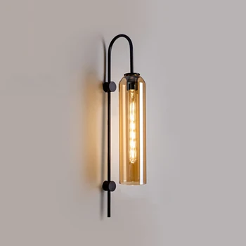Стеклянный настенный светильник Nordic Modern light роскошный Абажур E27 LED Внутренний Настенный Светильник для Прикроватной Тумбочки Спальни, Обеденного Стола, Гостиной