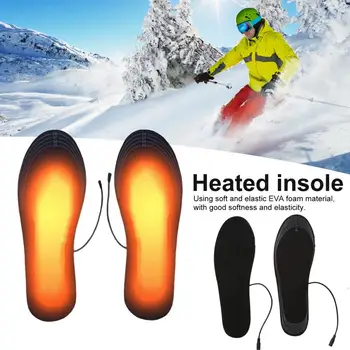 Стельки для обуви с USB Подогревом, Электрическая Грелка для ног, Грелка для носков, Коврик для Зимних видов спорта на открытом воздухе, Греющая Стелька для ног, Грелка для ног