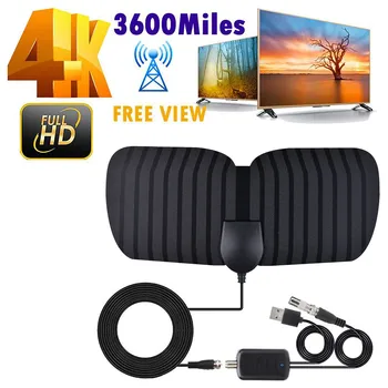 Телевизионная антенна HD 4K 1080P Для приема цифрового сигнала HD TV в помещении, Тонкая конструкция, мощная сигнальная HD антенна