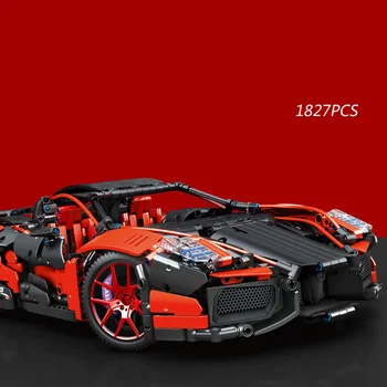 Технический масштаб 1: 10, Строительный блок для суперспортивного автомобиля Bugattis, Кирпичи для автомобиля La Voiture Noire, Коллекция игрушек для мальчиков, подарки