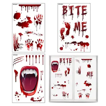 Украшение для Хэллоуина, Сделай САМ, Кровавые наклейки на стену, Кровавые Отпечатки рук, Кровавый Фартук Мясника, Страшные принадлежности для вечеринок с зомби