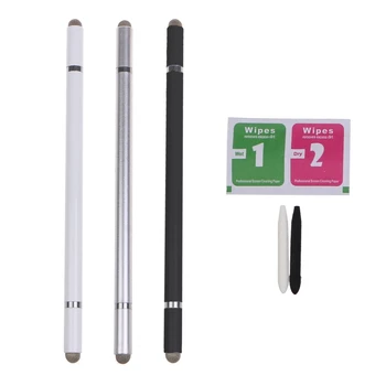 Универсальная емкостная ручка с двумя головками для W Мягких наконечников для стилуса с сенсорным ЭКРАНОМ, совместимая Универсальная для смартфонов и планшетов