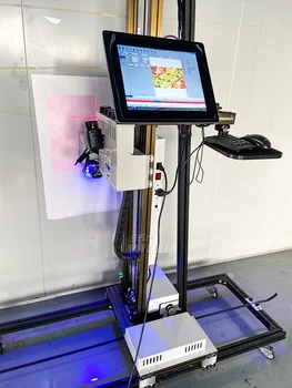 Цена струйного принтера с вертикальным настенным эффектом 3D Напрямую На Машину для покраски стен Портативное Автоматическое Перемещение Колесом