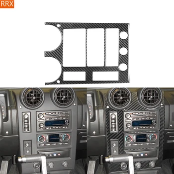 Центральная консоль Радио CD Панель управления Наклейка из углеродного волокна для Hummer H2 2003-2007 Декоративные аксессуары для интерьера автомобиля