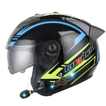 Шлем электрический мотоцикл интеллектуальный Bluetooth шлем двойной объектив черный хвост всесезонный универсальный мотоцикл CapH защита от Солнца 