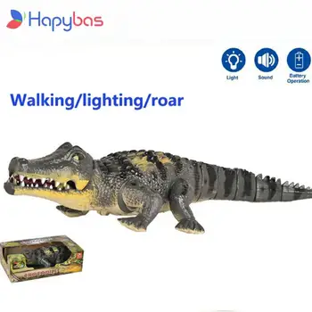 Электрическая игрушка большой размер ходячий робот-крокодил со светом и звуком имитационная модель Фигурки детские игрушки