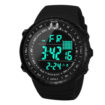 Электронные часы для мужчин С водонепроницаемым и светящимся ежемесячным дисплеем, Многофункциональные спортивные электронные часы для мужчин