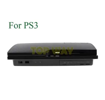 замена 10 комплектов для Playstation 3 PS3 Slim 120G 320G Консоль, черный, белый корпус, чехол, лицевая панель, крышка с логотипом