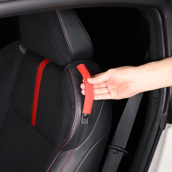 кожаный Черный/Красный ремень безопасности на спинке автокресла фиксированный комплект Чехлов Автомобильные Аксессуары Для интерьера Toyota 86 2022 Для Subaru BRZ 2022