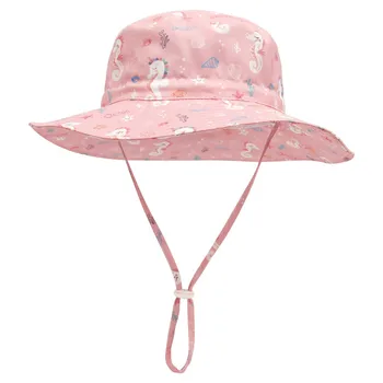 Foliumphotiniae, детская солнцезащитная шляпа для шеи, ветрозащитная веревка с большими полями, дышащий пляж, лето на открытом воздухе