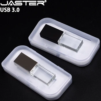 JASTER USB 3,0 Модный Хрустальный флеш-накопитель cle USB 4 ГБ 16 ГБ 32 ГБ 64 ГБ Свадебный Подарок Флешка Более 10 шт. Бесплатный пользовательский логотип