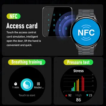 LIGE NFC AMOLED 360*360 Экран Новые Мужские Смарт-часы Спортивные Часы Женские Умные Часы Bluetooth Call Clock Водонепроницаемые Для Мужчин 2023