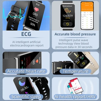 P-LUXURY 2023 Новые умные часы для мониторинга состояния здоровья Для мужчин, уровня глюкозы в крови, артериального давления, температуры, умные часы, измеритель уровня глюкозы в крови