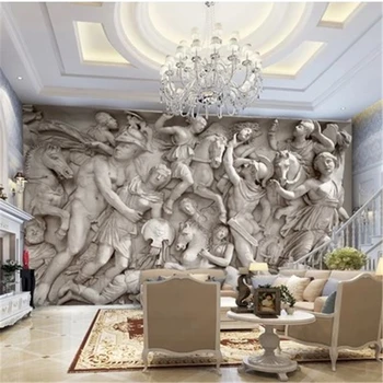 beibehang фотообои 3D европейские римские статуи художественные обои ресторан ретро диван фон 3d настенная роспись