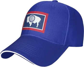 Бейсболка Унисекс с флагом штата Вайоминг, подходит для мужчин и женщин, Регулируемая шляпа для папы, кепка для сэндвича