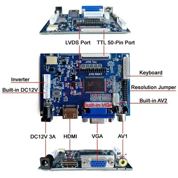 Для CLAA140WB11A HSD140PHW1 Плата драйвера контроллера 1366*768 DIY Модифицированный комплект 2AV VGA 40-Контактный LVDS 14 