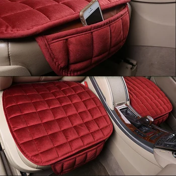 Зимний теплый чехол для автомобильного сиденья, универсальная противоскользящая подушка для сиденья переднего кресла, дышащая прокладка для автомобилей, аксессуары для интерьера авто