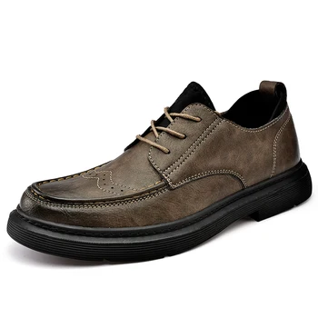 Новые поступления, мужские модельные туфли в деловом стиле из натуральной кожи, броковая обувь для джентльменов в стиле ретро, официальная обувь с резьбой в стиле буллок