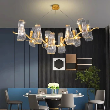 Скандинавский домашний декор, столовая, подвесной светильник, освещение в помещении, хрустальная лампа, подвесные светильники, люстры для гостиной