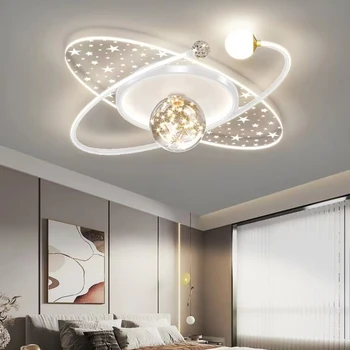 Современный потолочный светильник для спальни, Круглая люстра для детской комнаты, креативная светодиодная подсветка для интерьера гостиной, декоративное освещение потолка