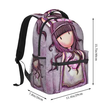 Художественный мультфильм, рюкзак Gorjuss для девочек и мальчиков, дорожный рюкзак, рюкзаки для подростков, школьная сумка