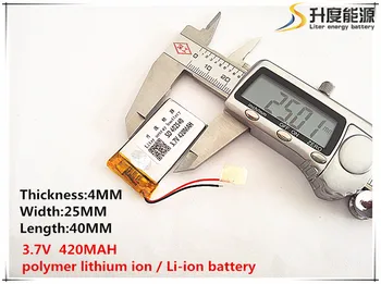 1шт [SD] 3,7 В, 420 мАч, [402540] Полимерный литий-ионный аккумулятор для игрушек, POWER BANK, GPS, mp3, mp4, сотового телефона, динамика