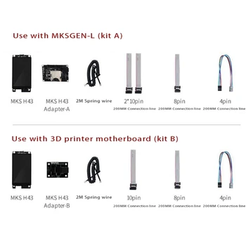 2023 Новый 4,3 Дюймов 800x480 IPS для сенсорного экрана MKS H43 V1.0 Комплекты модулей контроллера ЖК-дисплея для Ender-3 V2/Ender 3