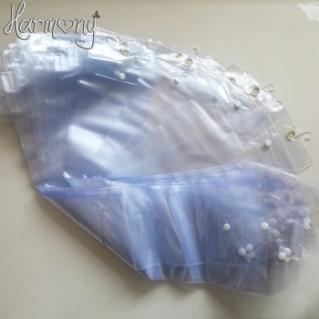 40 шт. пластиковые пакеты из ПВХ для упаковки наращивания волос прозрачные упаковочные пакеты с верхней вешалкой и нижней кнопкой