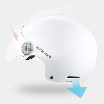 GUB Дышащий Регулируемый Ультралегкий Велосипедный шлем Унисекс с HD расширяющимися линзами, Поддерживающий Близорукие линзы, Спортивный защитный шлем для спорта на открытом воздухе