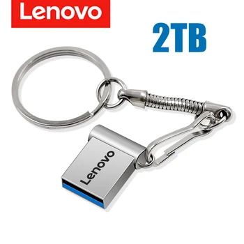 Lenovo Pen Drive 2 ТБ Memoria USB Флэш-накопители 1 ТБ Металлический TYPE C OTG Высокоскоростной USB 3,0 Водонепроницаемый Флешка 512 ГБ Адаптер для Флешки