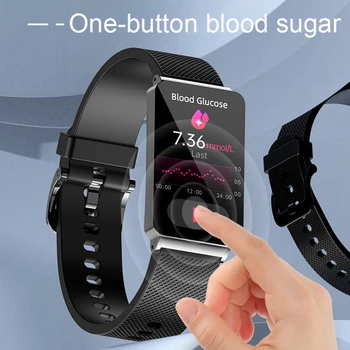 P-LUXURY 2023 Новые умные часы для мониторинга состояния здоровья Для мужчин, уровня глюкозы в крови, артериального давления, температуры, умные часы, измеритель уровня глюкозы в крови