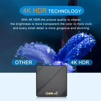 Глобальная ТВ-приставка Q96 S 4K HDR Android TV 8.1 Ultra HD 2G 8G WIFI Google Cast IPTV телеприставка 4 Медиаплеера