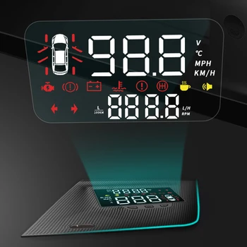 Для Lexus ES XZ10 2018-2023 XV60 2012-2017 Зеркало HUD Автомобильный Головной Дисплей Лобовое Стекло Экран Охранная Сигнализация Превышение Скорости Напряжение